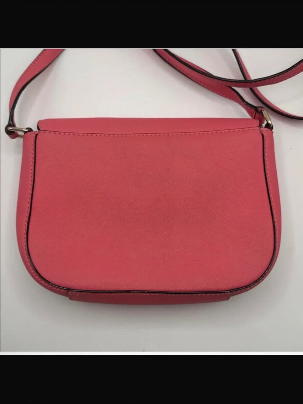 kate spade Coral Pink Crossbody Bag with Gold-Tone Plaque